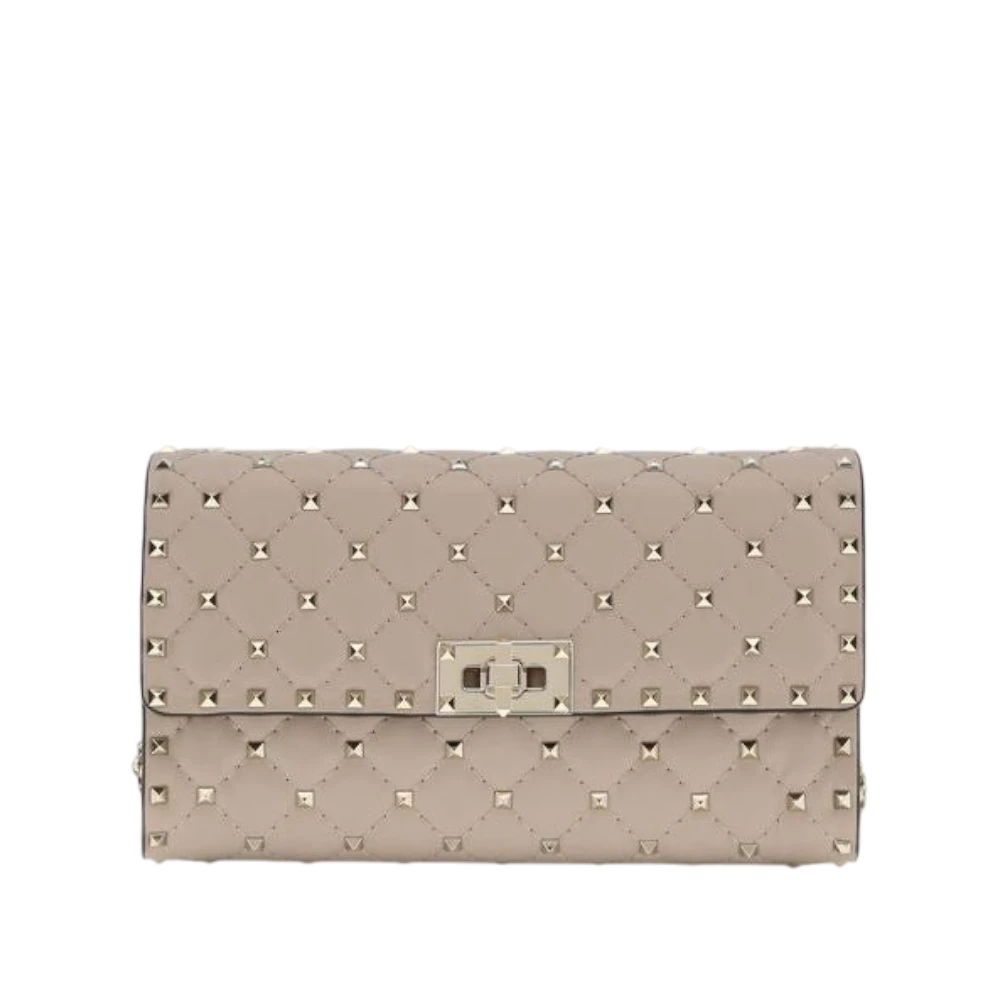 Beige Calf Leather Bos Taurus Shoulder Bag
