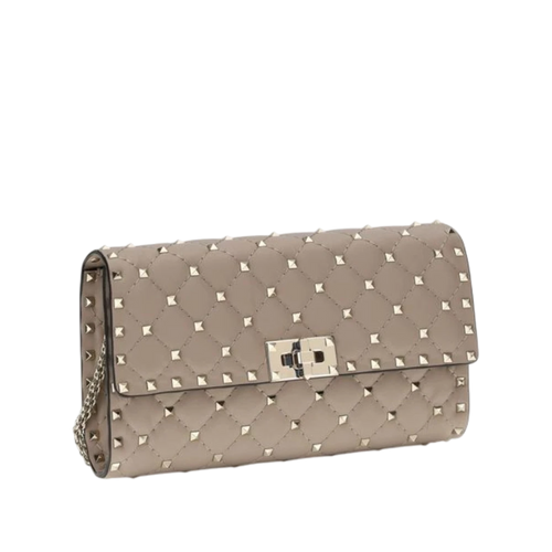 Beige Calf Leather Bos Taurus Shoulder Bag