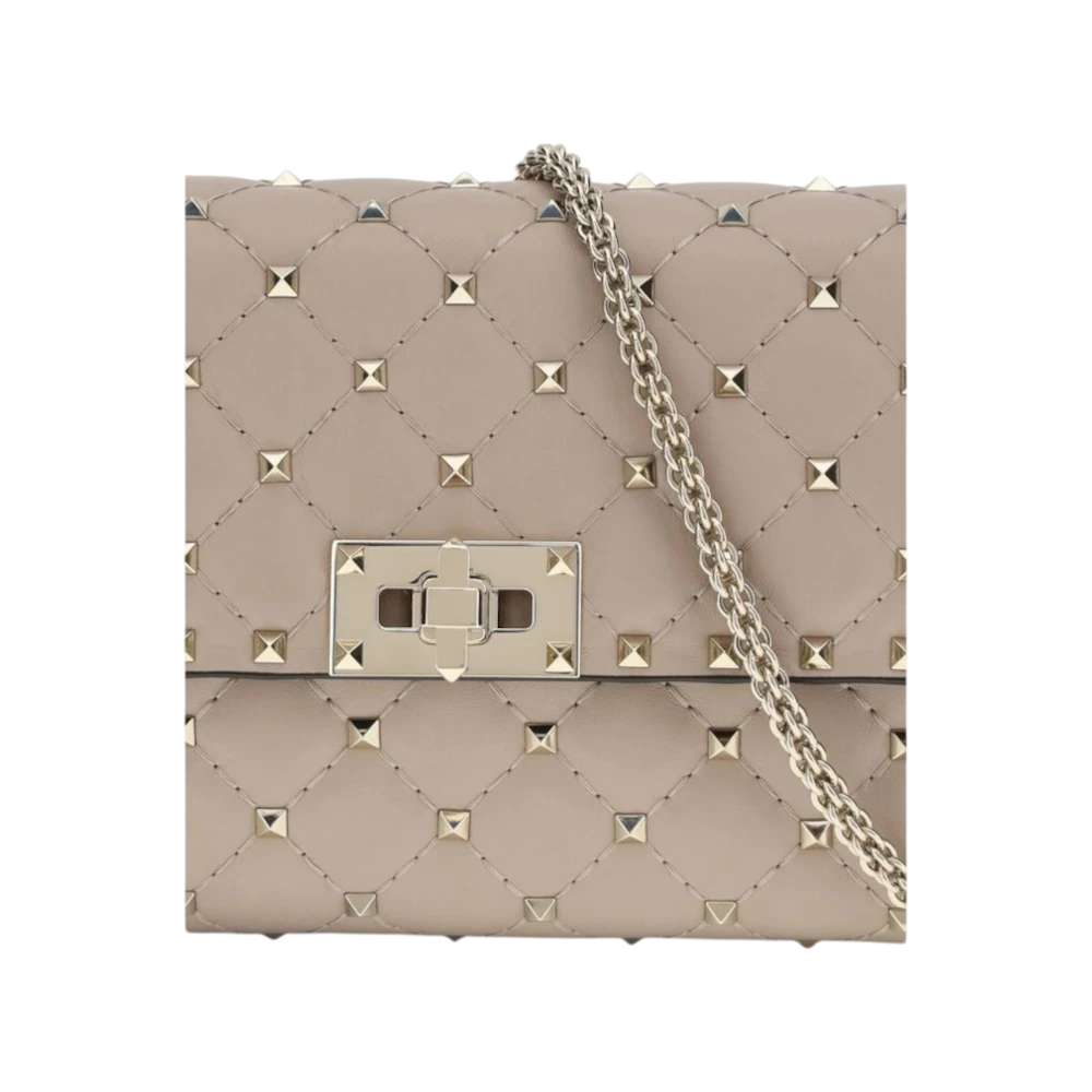 Beige Calf Leather Bos Taurus Shoulder Bag