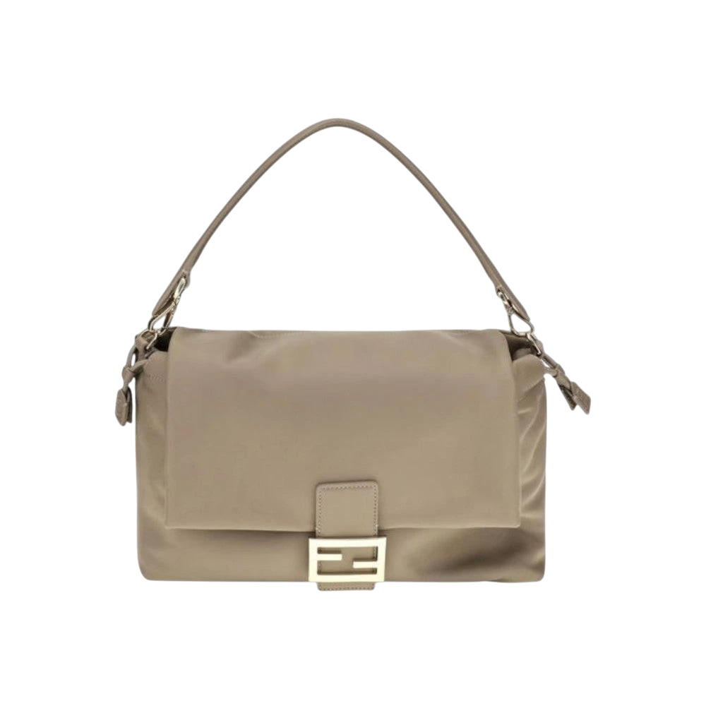 Beige Calf Leather Bos Taurus Shoulder Bag