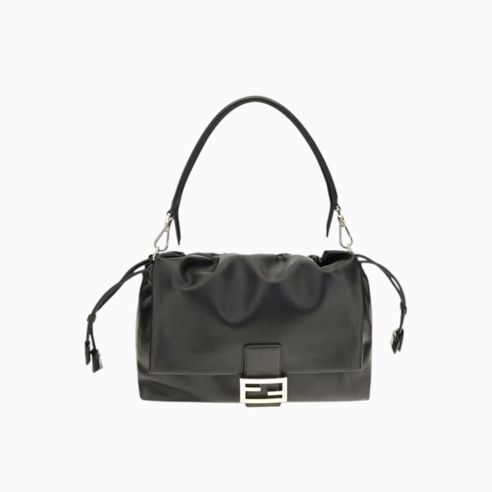 Black Calf Leather Bos Taurus Shoulder Bag