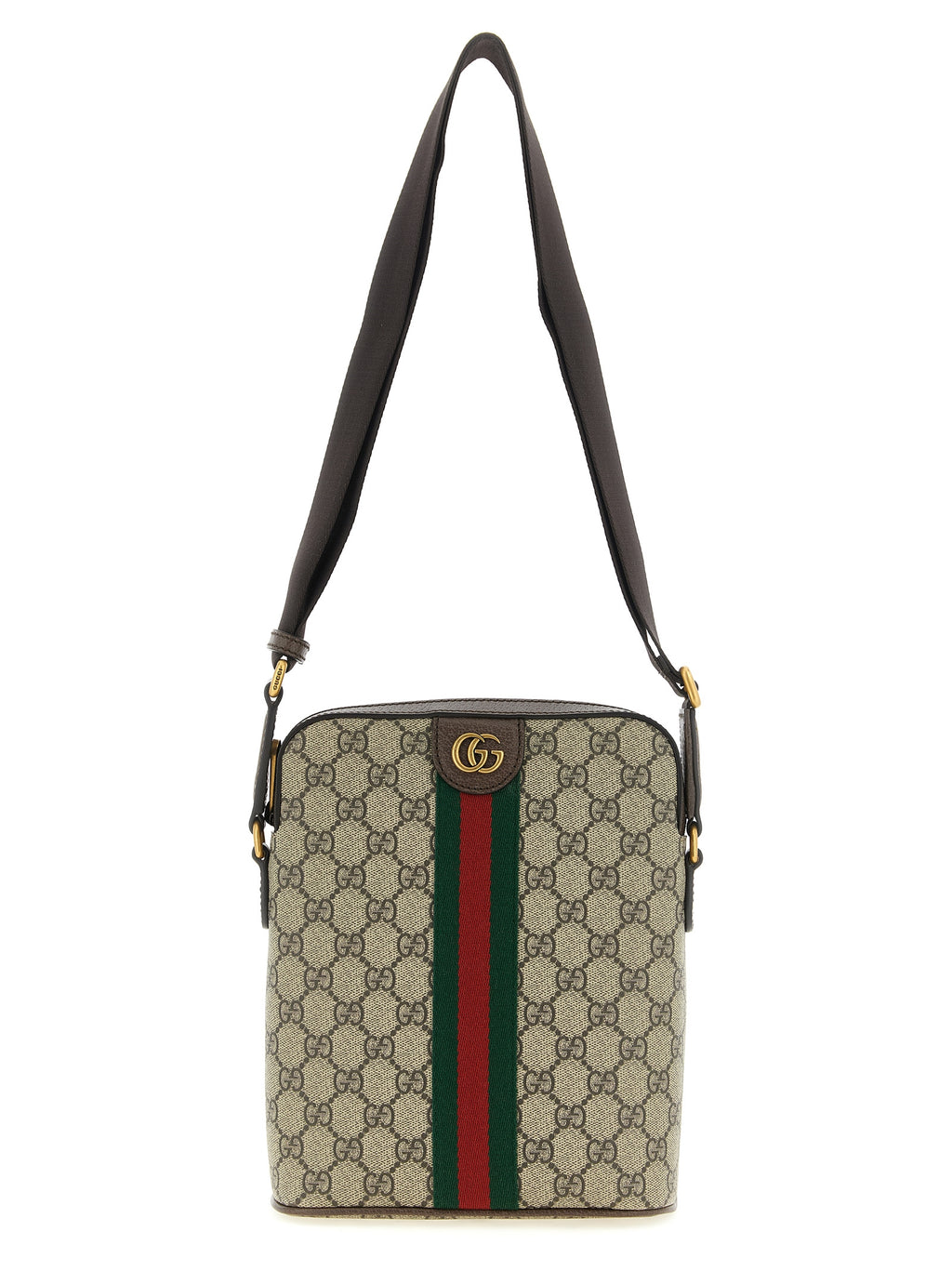 Beige Polyethylene Crossbody Bag