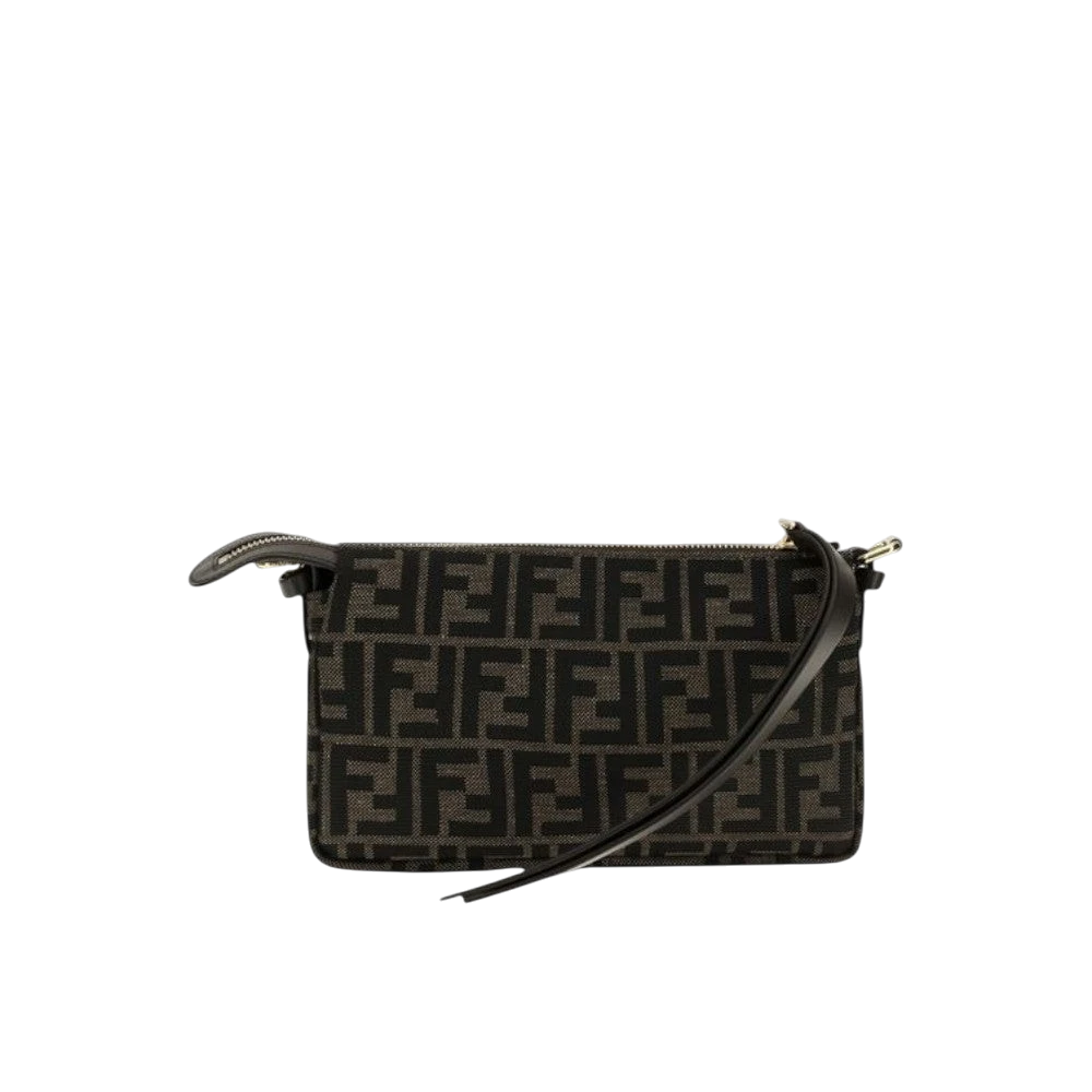 Brown Polyester Shoulder Bag