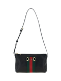 Black Calfskin Shoulder Bag