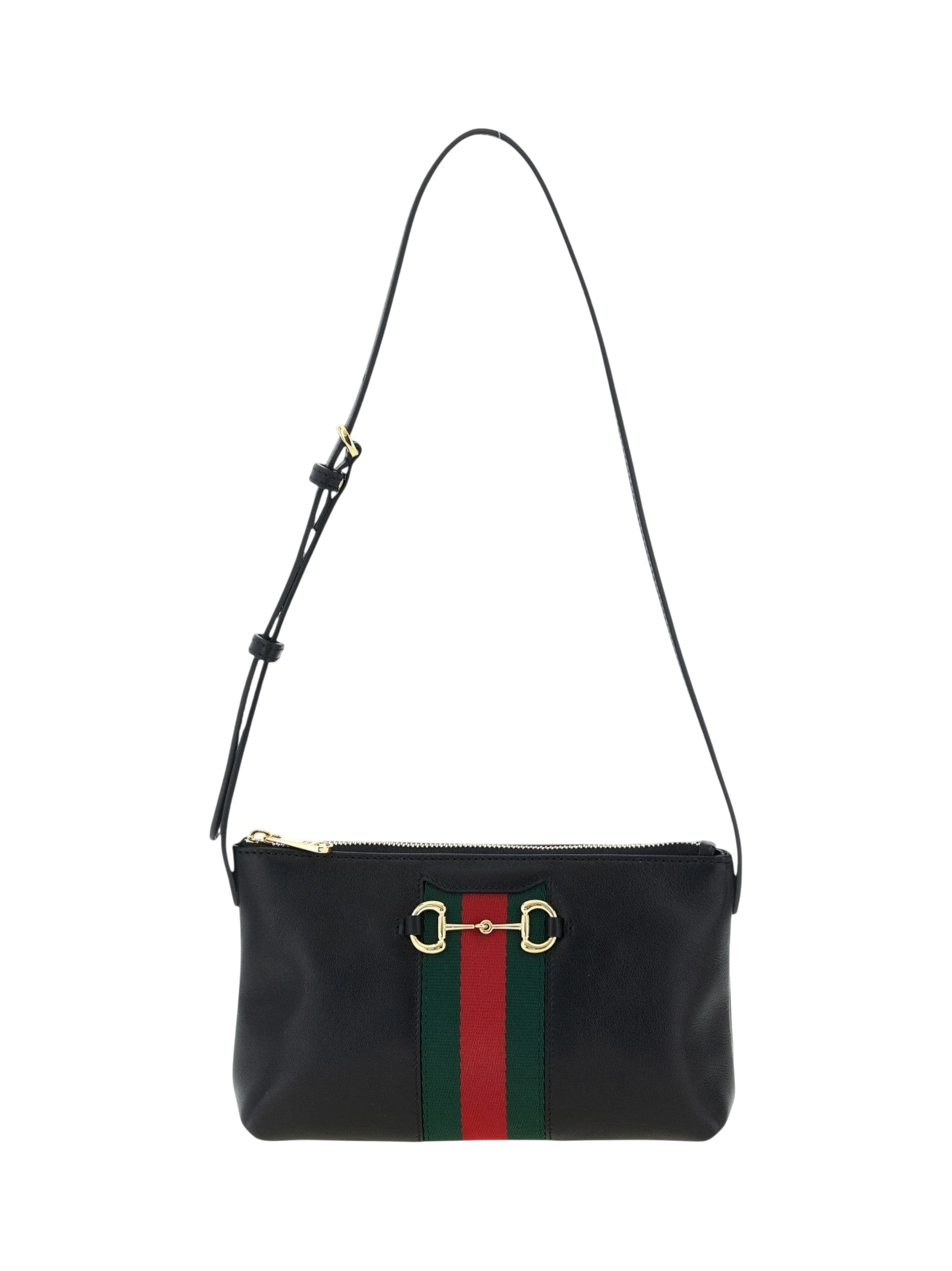Black Calfskin Shoulder Bag