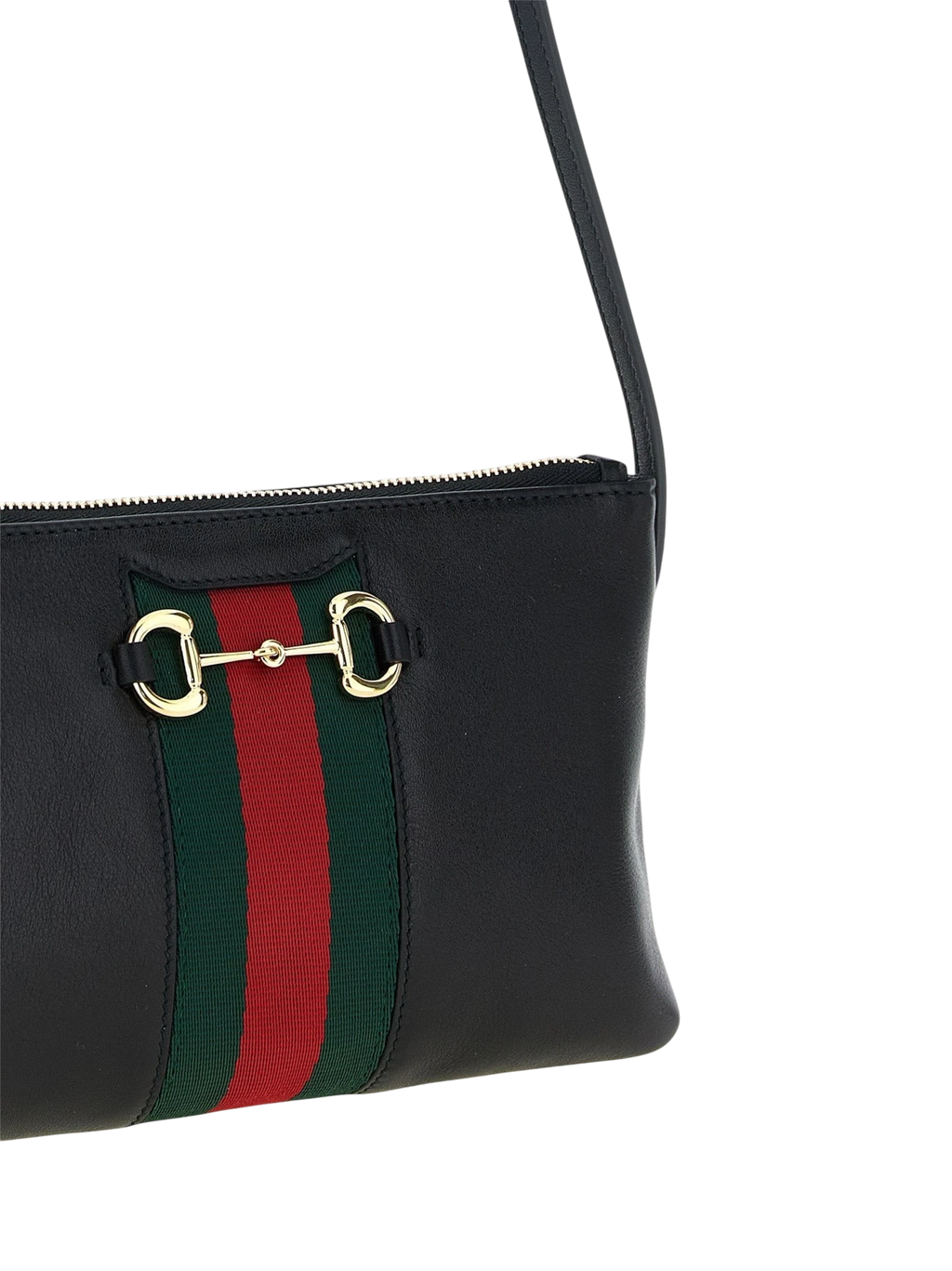 Black Calfskin Shoulder Bag