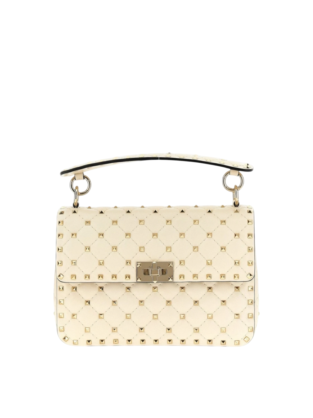 White Lamb Leather Shoulder Bag