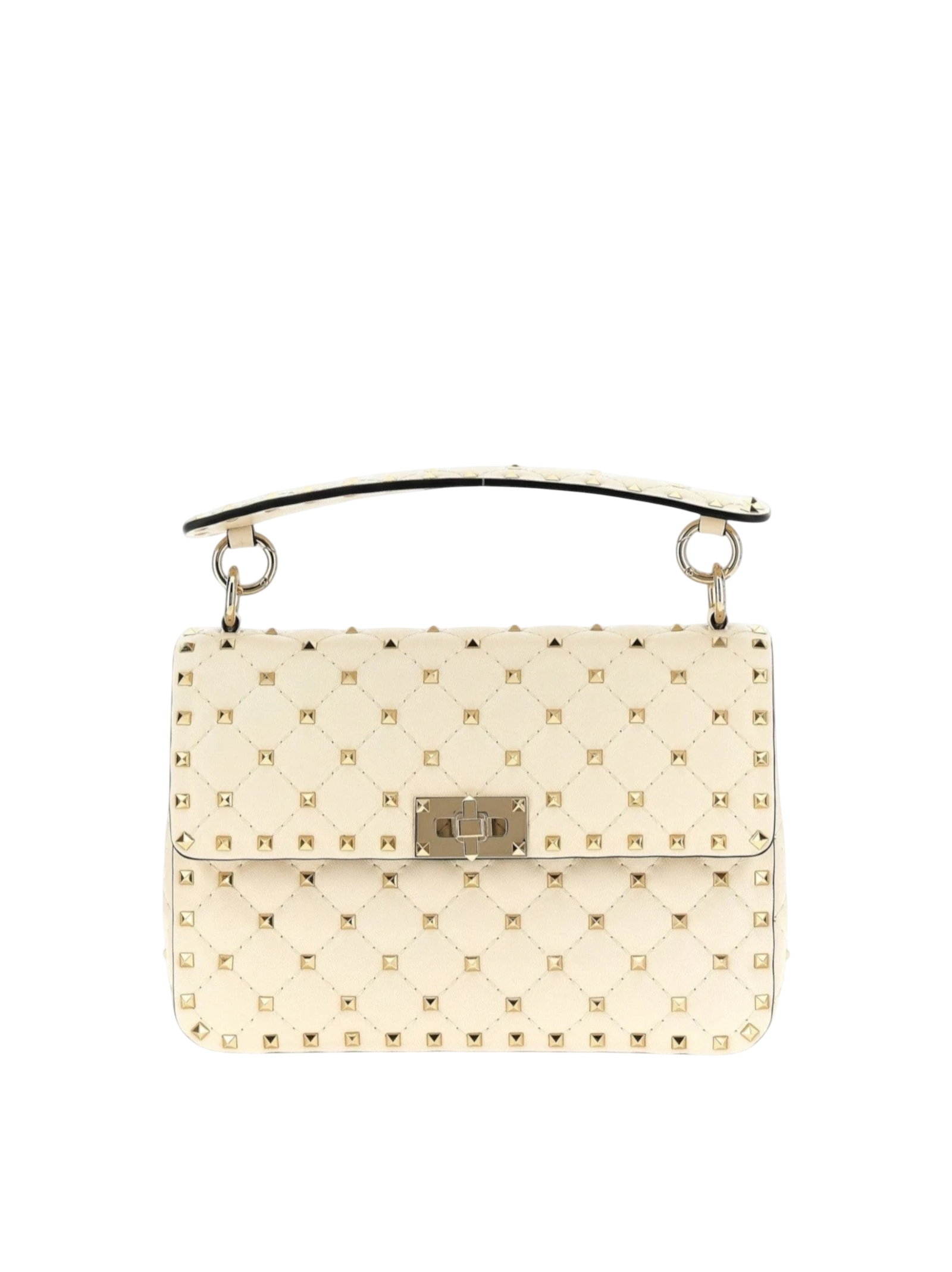 White Lamb Leather Shoulder Bag