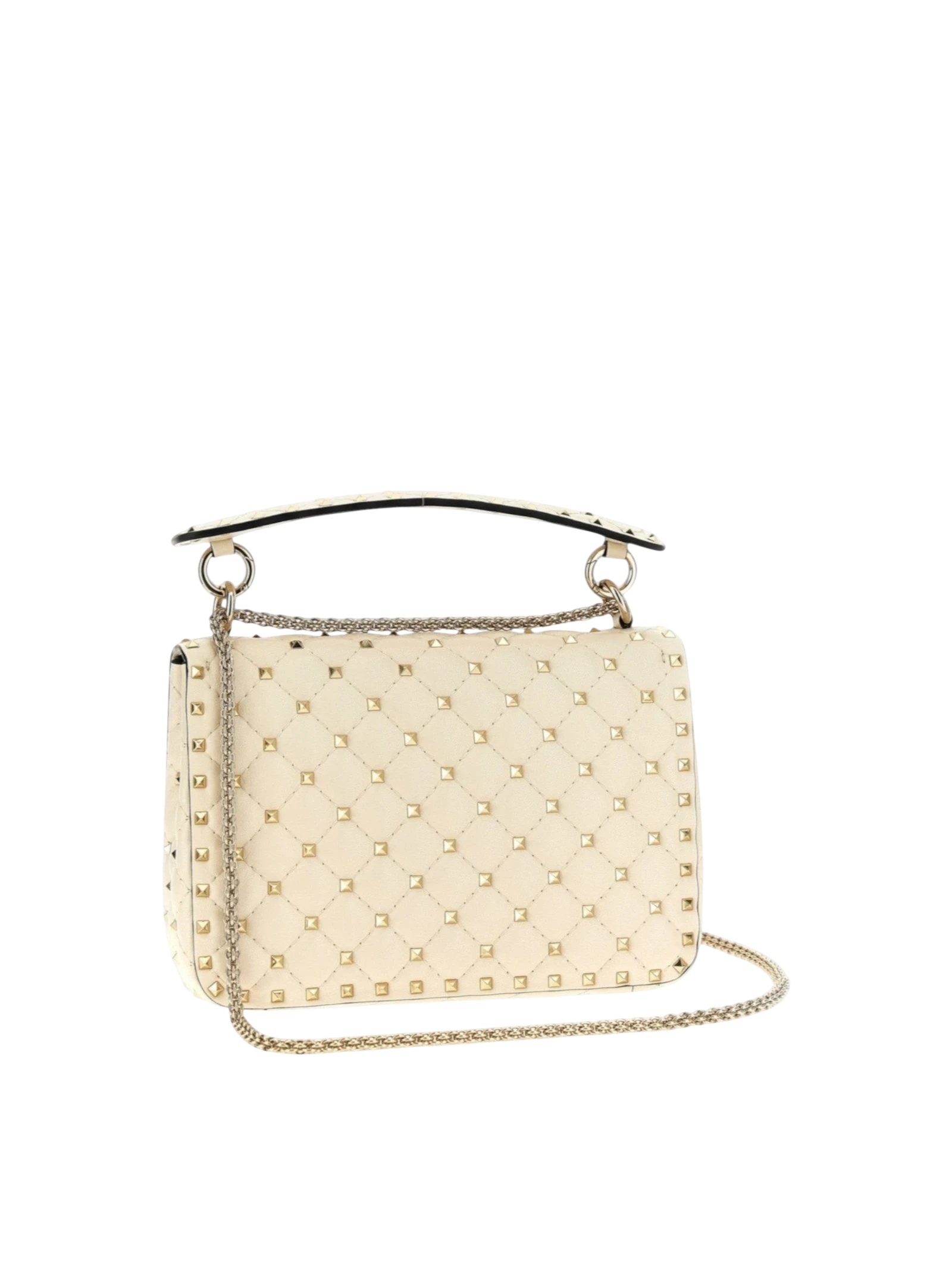 White Lamb Leather Shoulder Bag