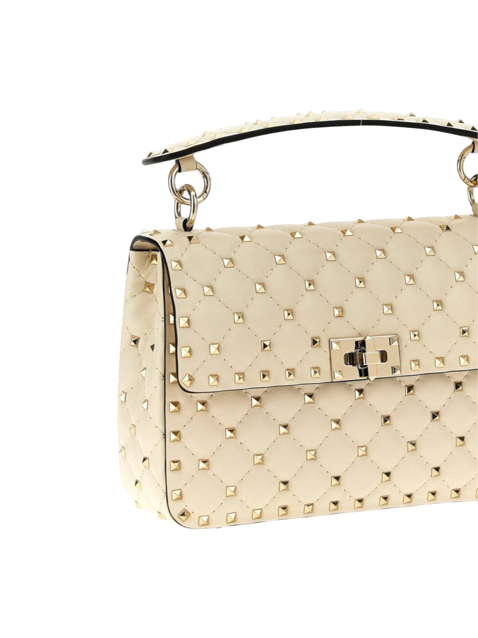 White Lamb Leather Shoulder Bag