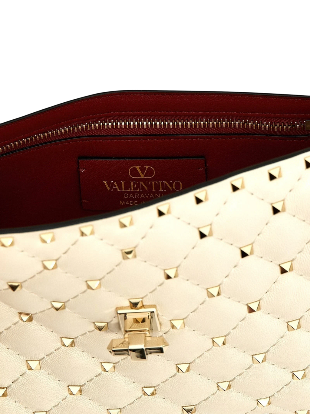 White Lamb Leather Shoulder Bag