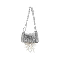 Silver Stainless Steel Shoulder Bag