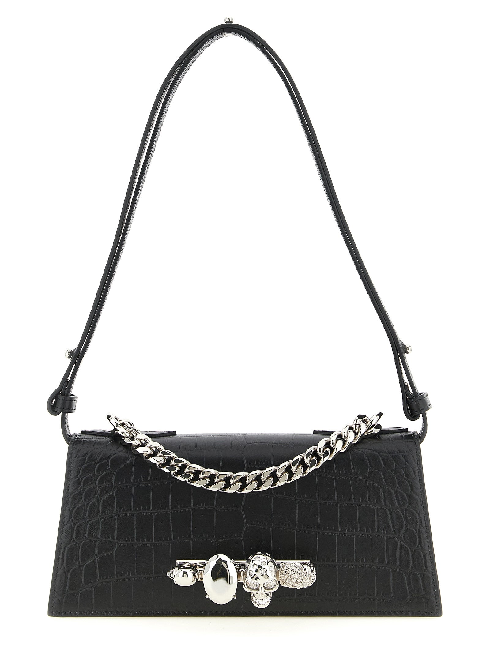 Black Calfskin Shoulder Bag