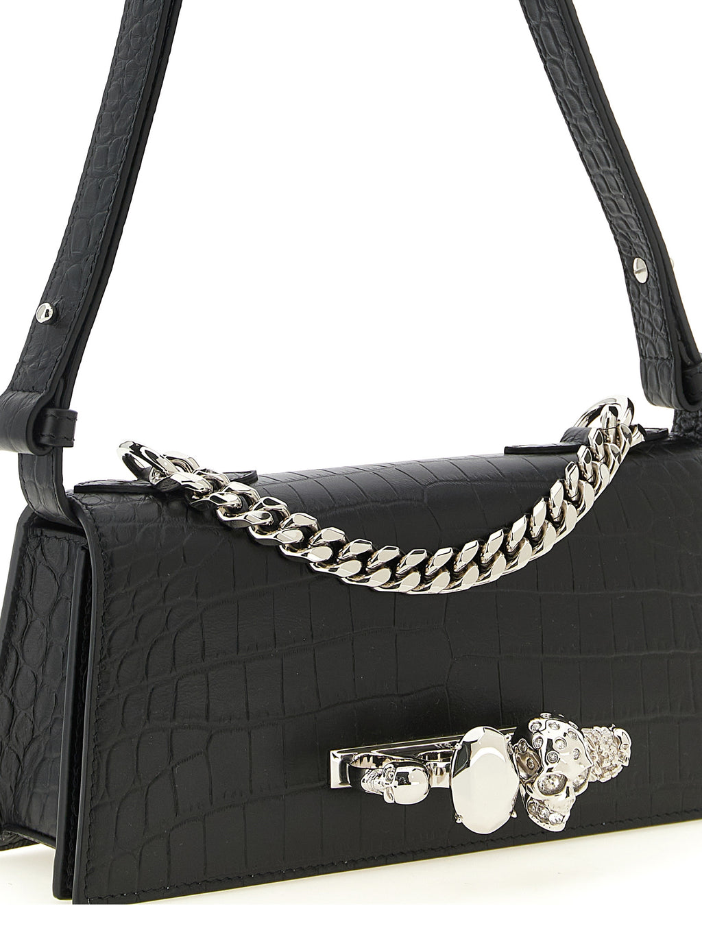 Black Calfskin Shoulder Bag