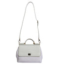White Rafia Leather Top Handle