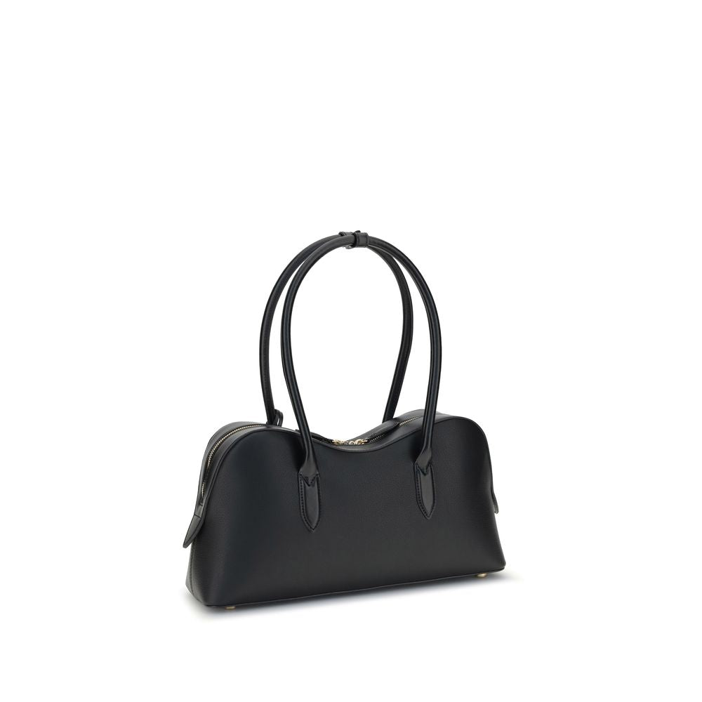Black Polyester Shoulder Bag