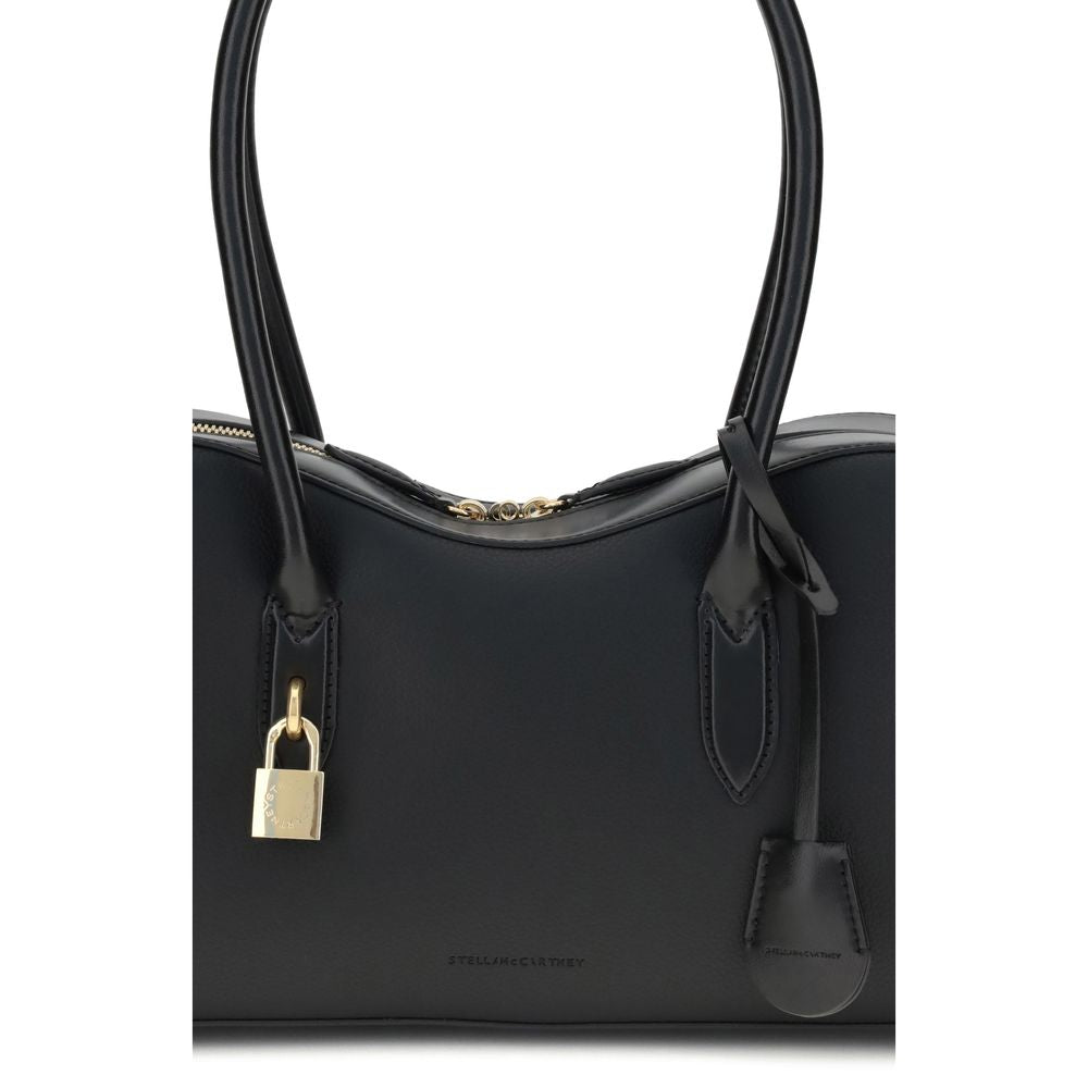 Black Polyester Shoulder Bag